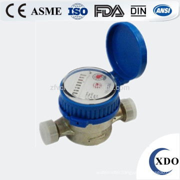 Single jet brass body water flow meter